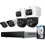 Eufy PoE NVR Security System S4, Caméra de surveillance Blanc, 2x caméras bullet PTZ + 2x caméras bullet