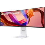 LG UltraWide 49U950A-W 49" Moniteur incurvé Blanc, 1x DisplayPort, 1x HDMI, 1x USB-C, 2x USB-A, 144 Hz