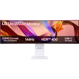 LG UltraWide 49U950A-W 49" Moniteur incurvé  Blanc, HDMI, DisplayPort, USB-C, 144 Hz