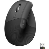 Logitech Lift souris ergonomique vertical - Gaucher Graphite/Noir, 4000 dpi, Bluetooth