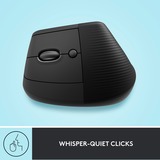 Logitech Lift souris ergonomique vertical - Gaucher Graphite/Noir, 4000 dpi, Bluetooth