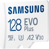 SAMSUNG EVO Plus 128 Go microSDXC (2024, Carte mémoire Blanc, UHS-I U1, Class 10, V10, A1