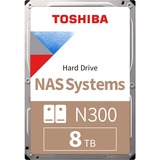 Toshiba N300 NAS 3.5" 8000 Go Série ATA III, Disque dur 3.5", 8000 Go, 7200 tr/min, En vrac