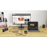 i-tec Station d'accueil USB-C métallique Nano Gris, Avec fil, USB 3.2 Gen 1 (3.1 Gen 1) Type-C, 100 W, Argent, Turquoise, MicroSD (TransFlash), SD, 3840 x 2160 pixels