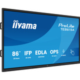 iiyama ProLite TE8615A-B1AG, Affichage public Noir, Touch, HDMI, DisplayPort, USB-C, Audio, LAN, WiFi, iiWare 21E (Android 14 OS) avec Google EDLA