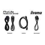 iiyama ProLite TE8615A-B1AG, Affichage public Noir, Touch, HDMI, DisplayPort, USB-C, Audio, LAN, WiFi, iiWare 21E (Android 14 OS) avec Google EDLA