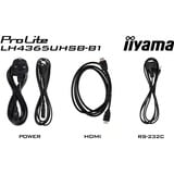 iiyama iiya 43 L LH4365UHSB-B1 LCD 4K UHD IPS L, Affichage public Noir