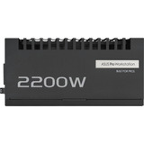 ASUS ASUS ASUS-PRO-WS-2200P alimentation modulaire 2200 watt Noir, 2x 12V-2x6, 2200 W, 200 - 240 V, Actif, 130 W, 2200 W, 130 W