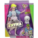 Barbie Extra Doll #2 - Shimmery Look avec Pet Puppy Pop, Poupée 