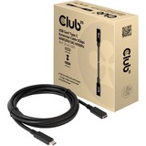 Club 3D USB-C Gen 1, Câble d'extension Noir, 2 mètres, 5 Gbp/s, 60 Watt