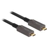 DeLOCK Câble USB-C optique actif 4K vidéo + données + PD Noir