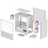 DeepCool CH360 DIGITAL boîtier mini tower Blanc | 1x USB-A | 1x USB-C | RGB | Window