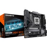 GIGABYTE B850M EAGLE WIFI6E carte mère socket AM5 Noir, VRM numérique 8+2+2 phases, jusqu’à 8200MHz DDR5 (OC), 1xPCIe 5.0 + 1xPCIe 4.0 M.2, Wi-Fi 6E, LAN 2.5GbE, USB 3.2 Gen 2, AMD, Emplacement AM5, AMD Ryzen 7000 Series, AMD Ryzen 8000 Series, AMD Ryzen 9000 Series, Emplacement AM5, DDR5-SDRAM, 256 Go