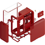 HYTE X50 Red boîtier midi tower Rouge | 2x USB-A | 1x USB-C | Window