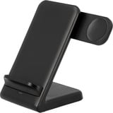 Just in Case 3-in-1 Wireless Charger Stand 15 W, Chargeur Noir
