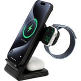 Just in Case 3-in-1 Wireless Charger Stand 15 W, Chargeur Noir