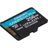Kingston Canvas Go! Plus microSDXC 256 Go, Carte mémoire Noir, Classe 10, UHS-I U3, V30, A2