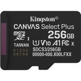 Kingston Canvas Select Plus 256 Go MicroSDXC, Carte mémoire Noir, UHS-I U1, Class 10, V10