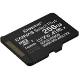 Kingston Canvas Select Plus 256 Go MicroSDXC, Carte mémoire Noir, UHS-I U1, Class 10, V10