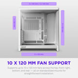 NZXT H6 RGB+ ( 2026 ) Tout Blanc boîtier midi tower Blanc | 2x USB-A | 1x USB-C | RGB | Verre trempé