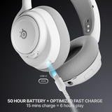 SteelSeries  casque gaming over-ear Blanc