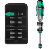 Wera Kraftform Kompakt 60 KK, 17 pièces, Clés mixtes à cliquet Noir/Vert, Embouts avec tête sphérique