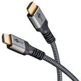goobay Plus Câble HDMI haut débit avec Ethernet Gris, 10 mètres