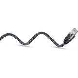 goobay USB-A 3.0 > RJ-45, Câble Noir/Argent, 1.5 mètre