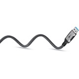 goobay USB-A 3.0 > RJ-45, Câble Noir/Argent, 1.5 mètre