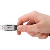 goobay USB-A 3.0 > RJ-45, Câble Noir/Argent, 1.5 mètre