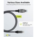 goobay USB-A 3.0 > RJ-45, Carte réseau Noir/Argent, 1.5 mètre