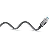 goobay USB-A 3.0 > RJ-45, Carte réseau Noir/Argent, 1.5 mètre