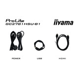 iiyama G-Master Black Hawk GC2781HSU-B1 27" Moniteur gaming incurvé  Noir, HDMI, DisplayPort, USB, Audio, AMD Free-Sync, 144 Hz