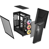 Corsair Corsair 3200D RS ARGB Smoke boîtier midi tower Gris foncé | 1x USB-A | 1x USB-C | RGB | Verre Trempé