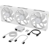 Corsair iCUE LINK RX360 II + iCUE LINK System Hub ventilateurs de boîtier RGB  Blanc, 3 pièces, 360 x 129 x 26 mm
