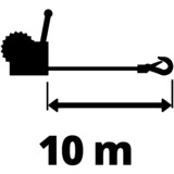 Einhell 2260160 treuil manuel 500 kg, Treuil à câble 500 kg, 10 m, 4,2 mm, 2,5 kg