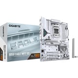 GIGABYTE B850 EAGLE WiFi7 ICE carte mère socket AM5 Blanc/Argent, RAID, 2.5Gb-LAN, Wi-Fi 7, BT 5.4, Sound, ATX