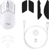 HyperX Pulsefire Haste 2 mini, Souris gaming Blanc, 400 - 26,000 DPI, 2.4 GHz / Bluetooth / USB-C