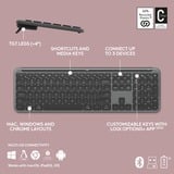 Logitech MK950 Signature Slim Wireless, set de bureau Graphite, Layout US (QWERTY), 400 - 4000 dpi