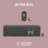 Logitech MK950 Signature Slim, set de bureau Graphite, Mise en page aux États-Unis (international), 400 - 4000 dpi
