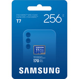 Samsung T7 microSDXC 256 GB, Carte mémoire Bleu