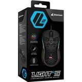 Sharkoon Light² S, Souris gaming Noir, 600 - 6.200 dpi, LED RGB