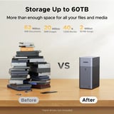 Ugreen NASync DH2300 Gris, 1GbE, HDMI, USB