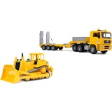 bruder MAN TGA Low Loader avec Cat Bulldozer, Modèle réduit de voiture Échelle 1:16
