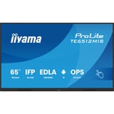iiyama ProLite TE6512MIS-B4AG, Affichage public Noir (Mat), 2x HDMI | 1x DisplayPort | VGA | LAN | WiFi | 24/7 | Tactile