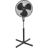 Bestron ASV45ZR ventilateur Noir Noir, Ventilateur à lame domestique, Noir, Sol, 45 cm, 75°, 1020 - 1220 mm