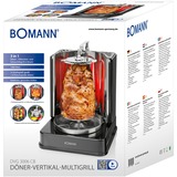 Bomann DVG 3006 CB Grill Dessus de table Electrique, Barbecue Noir