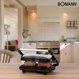 Bomann MG 2251 Multigrill CB, Grill à contact Acier inoxydable/Noir