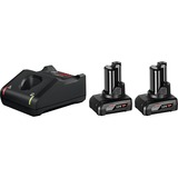 Bosch 1 600 A01 B20 batterie et chargeur d’outil électroportatif Ensemble de batterie et de chargeur, Bundle Ensemble de batterie et de chargeur, Lithium-Ion (Li-Ion), 6 Ah, 12 V, Bosch, Noir