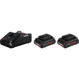 Bosch 1 600 A01 BA3 batterie et chargeur d’outil électroportatif Ensemble de batterie et de chargeur, Bundle Noir, Ensemble de batterie et de chargeur, Lithium-Ion (Li-Ion), 4 Ah, 18 V, Bosch, Noir